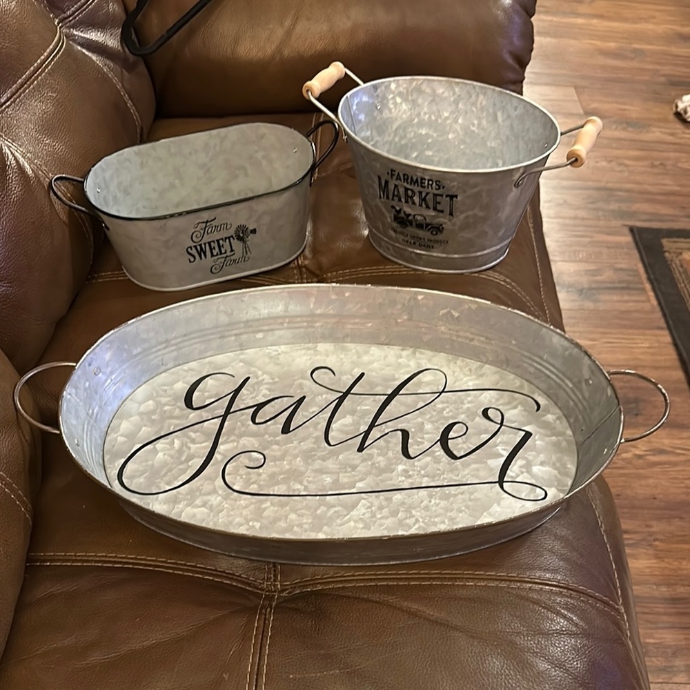 Hobby Lobby Silver and Black Rustic Decor Accents